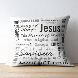 Cojín Decorativo Nombres cristianos de Jesús