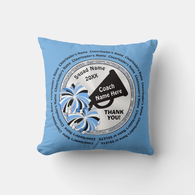 Cojín Decorativo Nombres de animadores Gracias regalo por entrenado (Anverso)