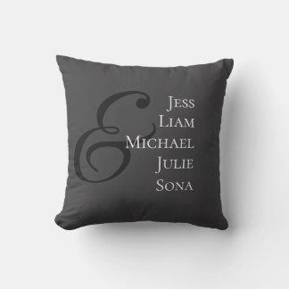 Cojín Decorativo Nombres de Familia Personalizados