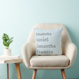 Cojín Decorativo Nombres de nietos personalizados