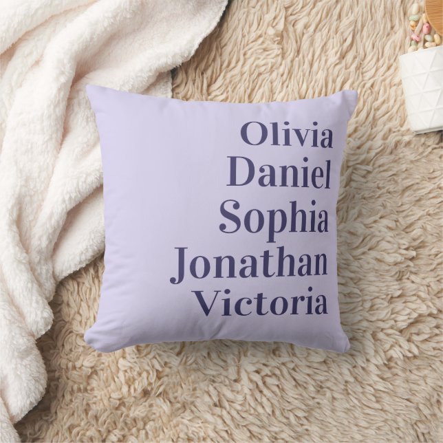 Cojín Decorativo Nombres de Nietos Personalizados | Lavanda  (Manta)