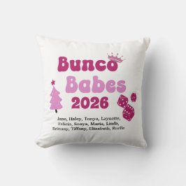 Cojín Decorativo Nombres Personalizados Bunco Babes