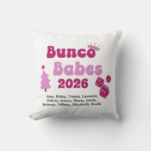 Cojín Decorativo Nombres Personalizados Bunco Babes 