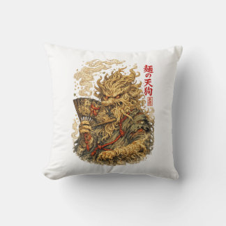 Cojín Decorativo Noodle Tengu – Japanese Myth Monster Made of Ramen