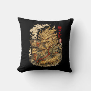Cojín Decorativo Noodle Tengu – Monstruo Mitológico Japonés Hecho d