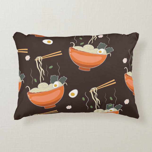 Cojín Decorativo Noodles Ramen: Gráficos de época (Anverso)