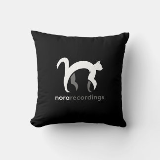 Cojín Decorativo nora recordings logo black