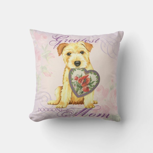 Cojín Decorativo Norfolk Heart Mom (Anverso)