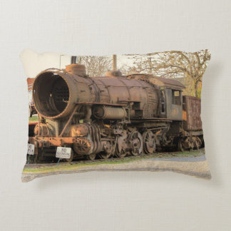 Cojín Decorativo Norfolk rústica vieja y locomotora de vapor