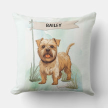 Norfolk Terrier Acuarela Perro Personalizado