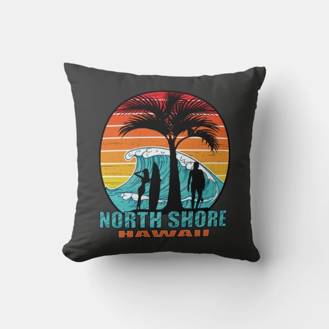 Cojín Decorativo North Shore Beach Hawaii (Anverso)