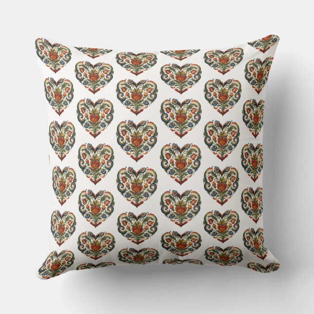 Cojín Decorativo Noruego Rosemaling I Heart Lefse (Reverso )