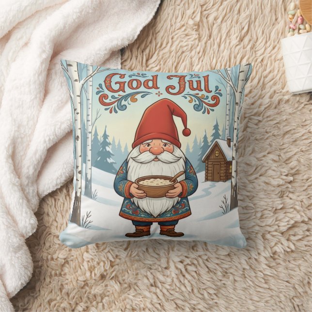 Cojín Decorativo Norwegian Nisse God Jul Christmas Throw Pillow (Manta)