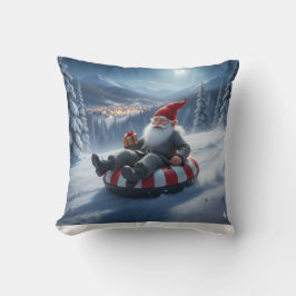 Cojín Decorativo Norwegian Nisse Sledding, Throw Pillow