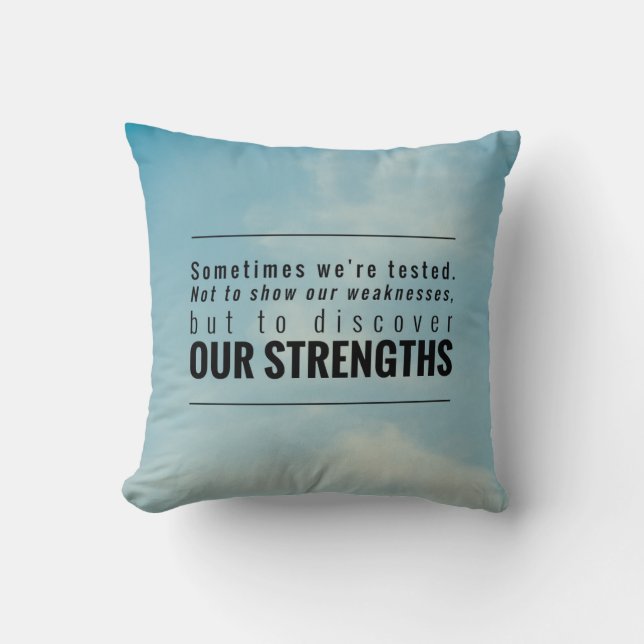 Cojín Decorativo Nos prueban a veces (Anverso)