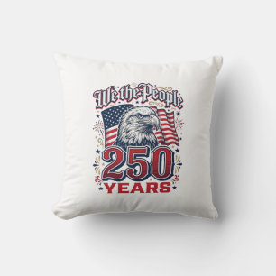 Cojín Decorativo Nosotros El Pueblo 250 Años Águila Patriótica Vint