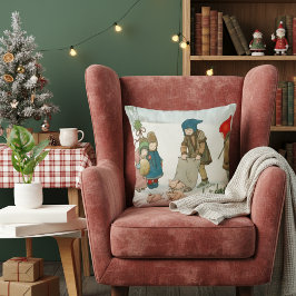 Cojín Decorativo Nostalgia de las fiestas infantiles de invierno