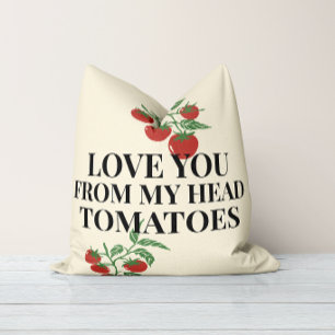 Cojín Decorativo Nota de Amor de Tomate de Granja a Mesa Fresca