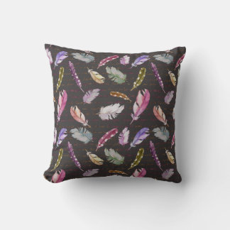 Cojín Decorativo Nota de las plumas: Patrón de aves acuáticas.