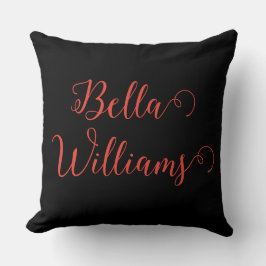 Cojín Decorativo Nota roja sobre negro