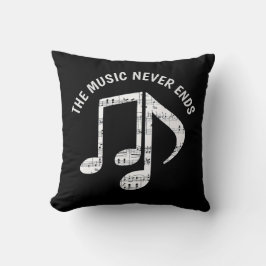 Cojín Decorativo Notas de la música negra