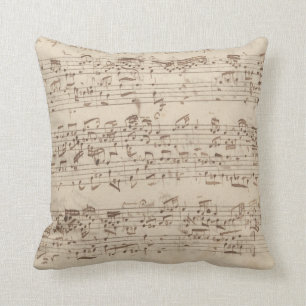 Cojín Decorativo Notas de Música Antiguas - Partitura de Música de 
