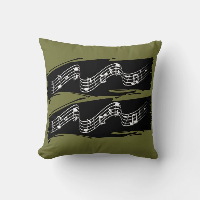 Cojín Decorativo Notas musicales (Anverso)
