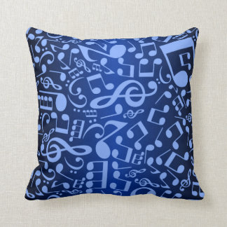 Cojín Decorativo Notas musicales 2 (azul)
