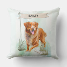 Nova Scotia Duck Tolling Retriever Acuarela Perro