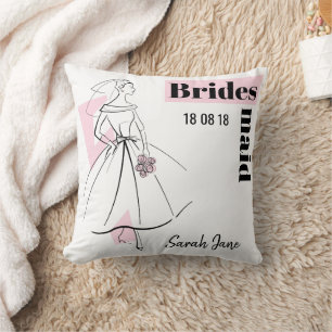 Cojín Decorativo Novia de moda Rosa Damas de honor multi parte tras