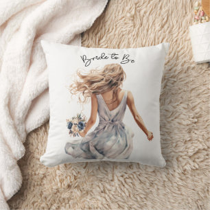 Cojín Decorativo Novia Para Ser Bella Novia Arto Acuarela