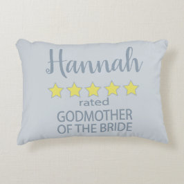 Cojín Decorativo Novia y Cortejo 5 Estrellas Madrina de la Novia