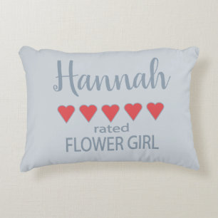 Cojín Decorativo Novia y Cortejo Nupcial 5 Corazón Niña de las Flor