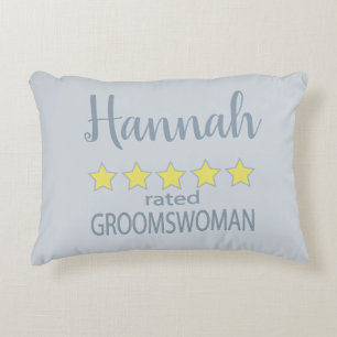 Cojín Decorativo Novia y Cortejo Nupcial 5 Estrellas Dama de Honor 
