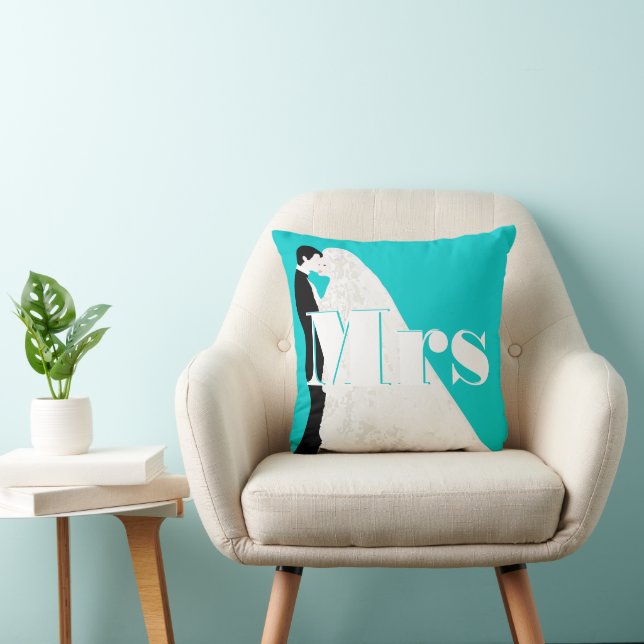 Cojín Decorativo Novia y Groom Sra. Boda Pillow (Silla)