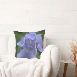 Cojín Decorativo Novia y Novio Iris Floral Azul Personalizado