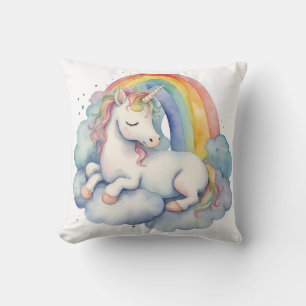 Cojín Decorativo Nube de arcoiris de Unicornio