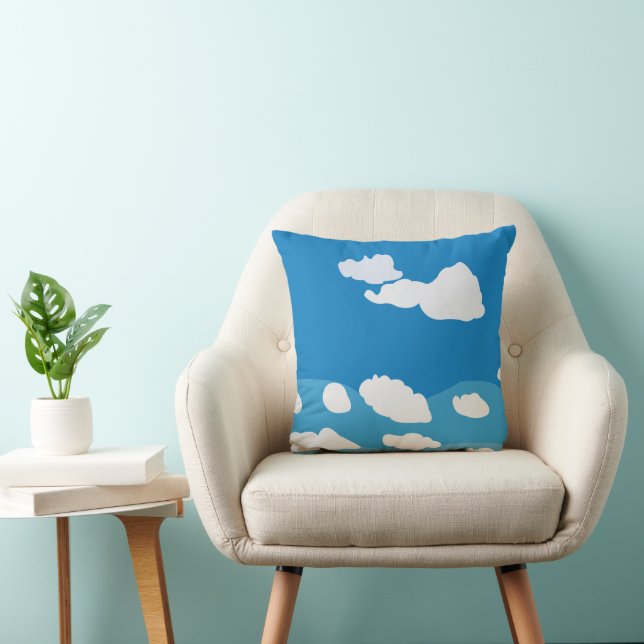 Cojín Decorativo Nube de cielo azul (Silla)