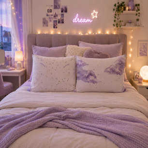Cojín Decorativo Nube de lavanda personalizada acuarela celestial
