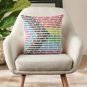 Cojín Decorativo Nube de palabras de profesiones del Orgullo LGBT B