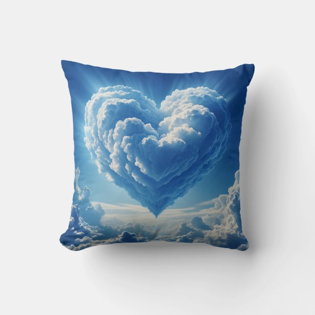 Cojín Decorativo Nube del corazón del cielo (Anverso)