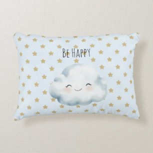 Cojín Decorativo Nube Estrellas Doradas Blue Be Happy