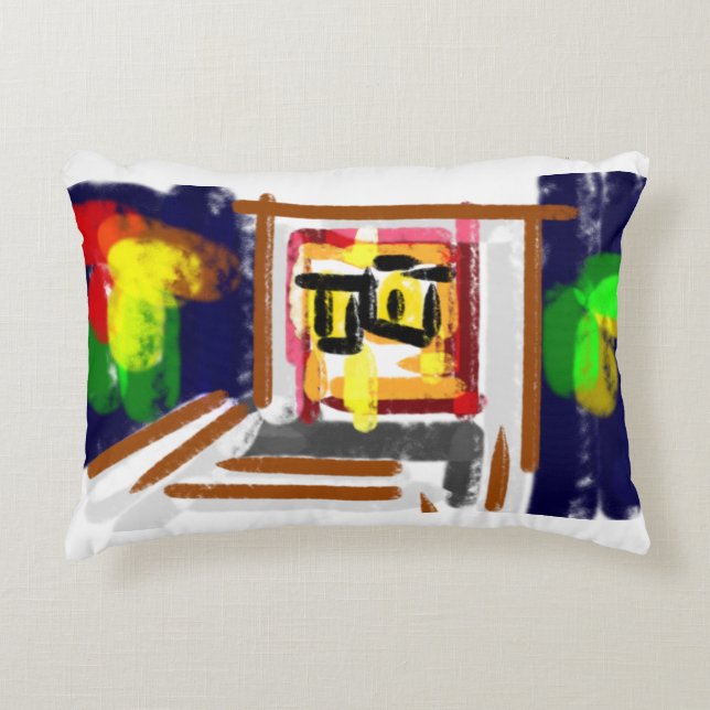 Cojín Decorativo Nube nocturna de búho (Anverso)