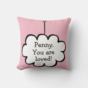 Cojín Decorativo Nube Personalizada en una Cuerda