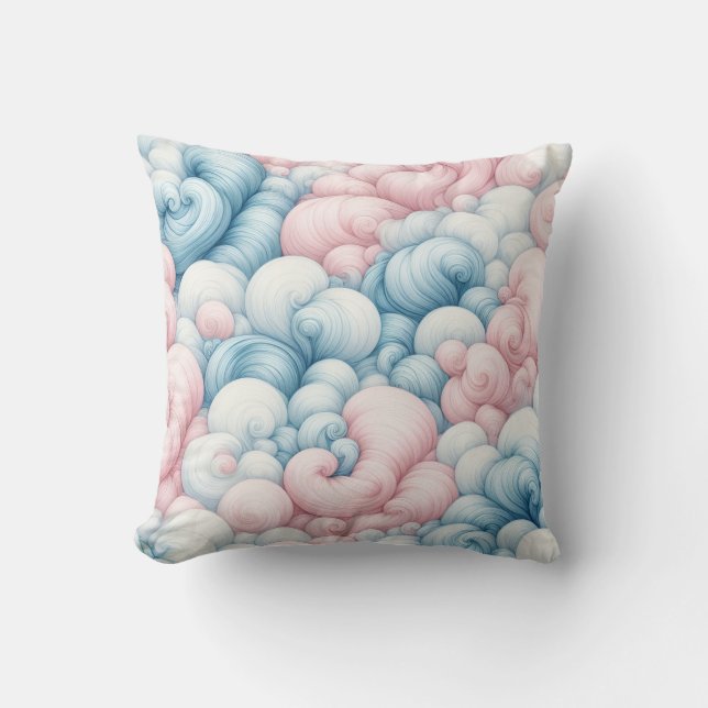Cojín Decorativo Nubes de Algodón de Azúcar (Anverso)