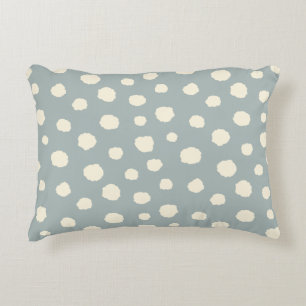 Cojín Decorativo Nubes de biplano Art Deco - puntos de polka azul c