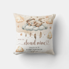 Cojín Decorativo Nubes de oso de peluche nativas de Boho 9