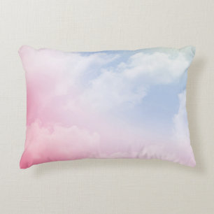 Cojín Decorativo Nubes Pastel: Patrón de fondo sereno