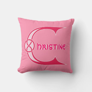 Cojín Decorativo Nudo Celta Nombre Personalizable "C"
