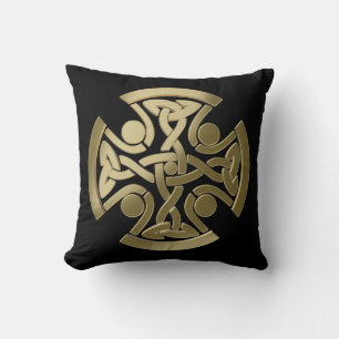 Cojín Decorativo Nudo dorado celta